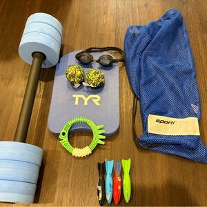 TYR Blue Swim Training Set with Accessories